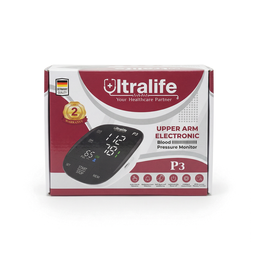 (P3) ألترالايـــف جهاز قياس ضغط الدم ذراع + أدبتور