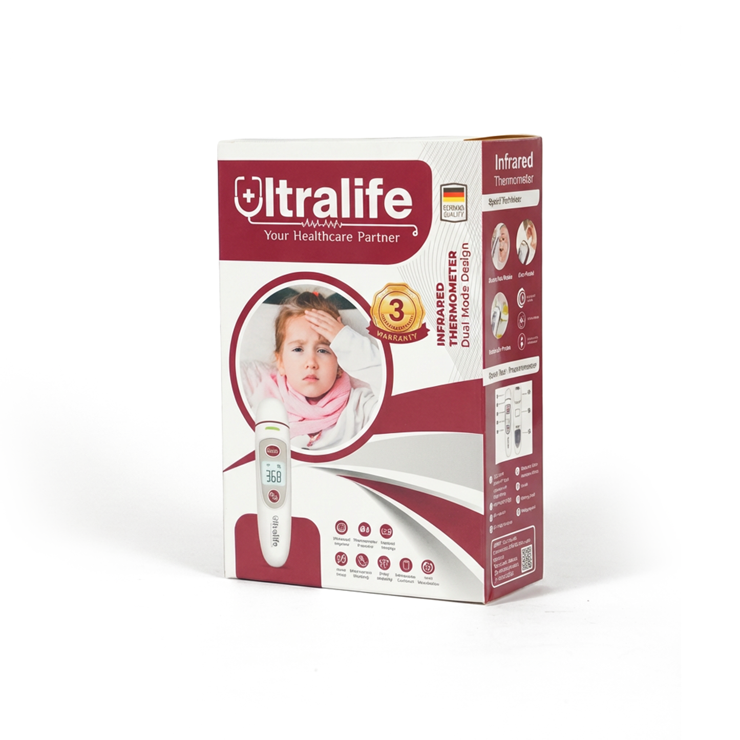 (FC-IR100)ألترالايـــف ترمتومتر أنفراريد للجبهة والاذن