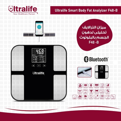 [F48-B] Ultralife Smart Body Fat Scale F48-B/Black